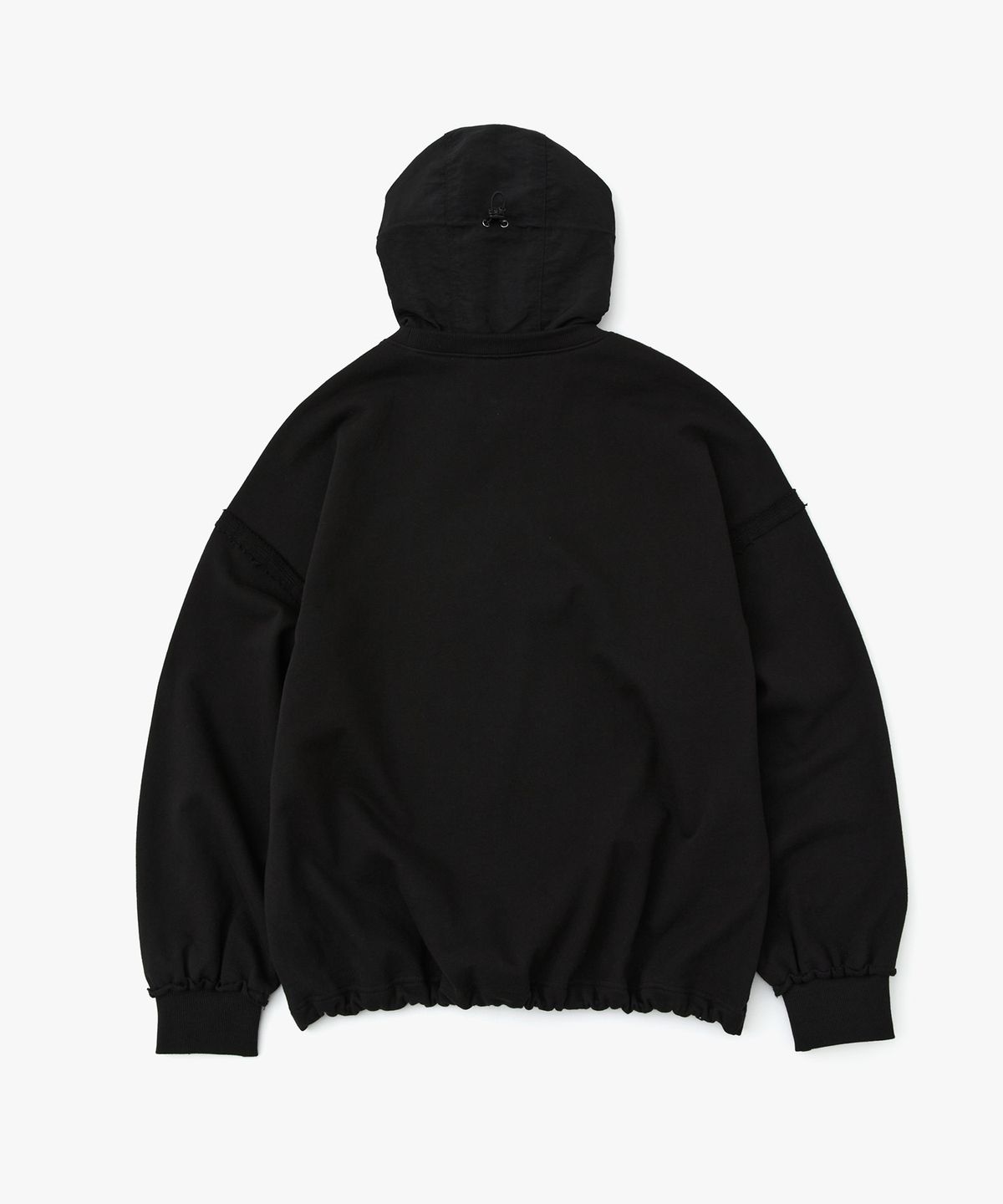 더블유엠씨(WMC) [담OOTD x WMC] 컬러블록 디스트로이드 후디_BLACK