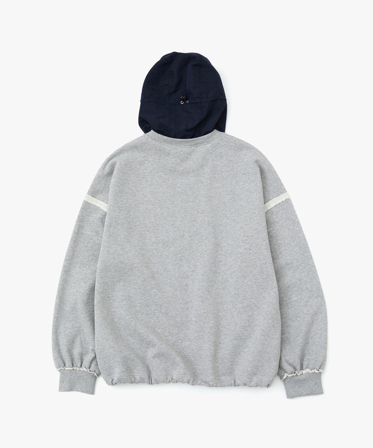 더블유엠씨(WMC) [담OOTD x WMC] 컬러블록 디스트로이드 후디_GREY