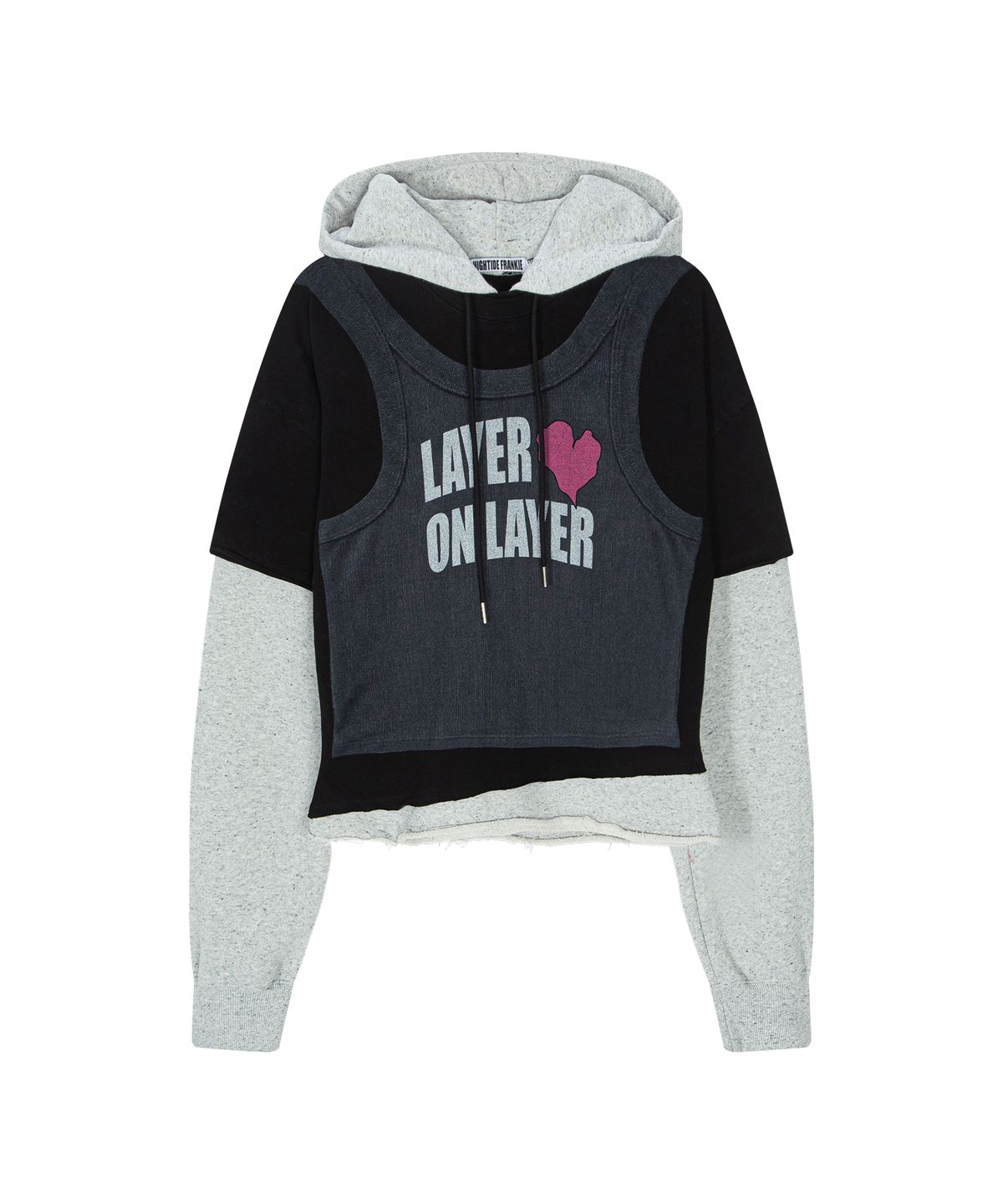 하이타이드 프랭키(HIGHTIDEFRANKIE) Layer on Layer Hoodie Black