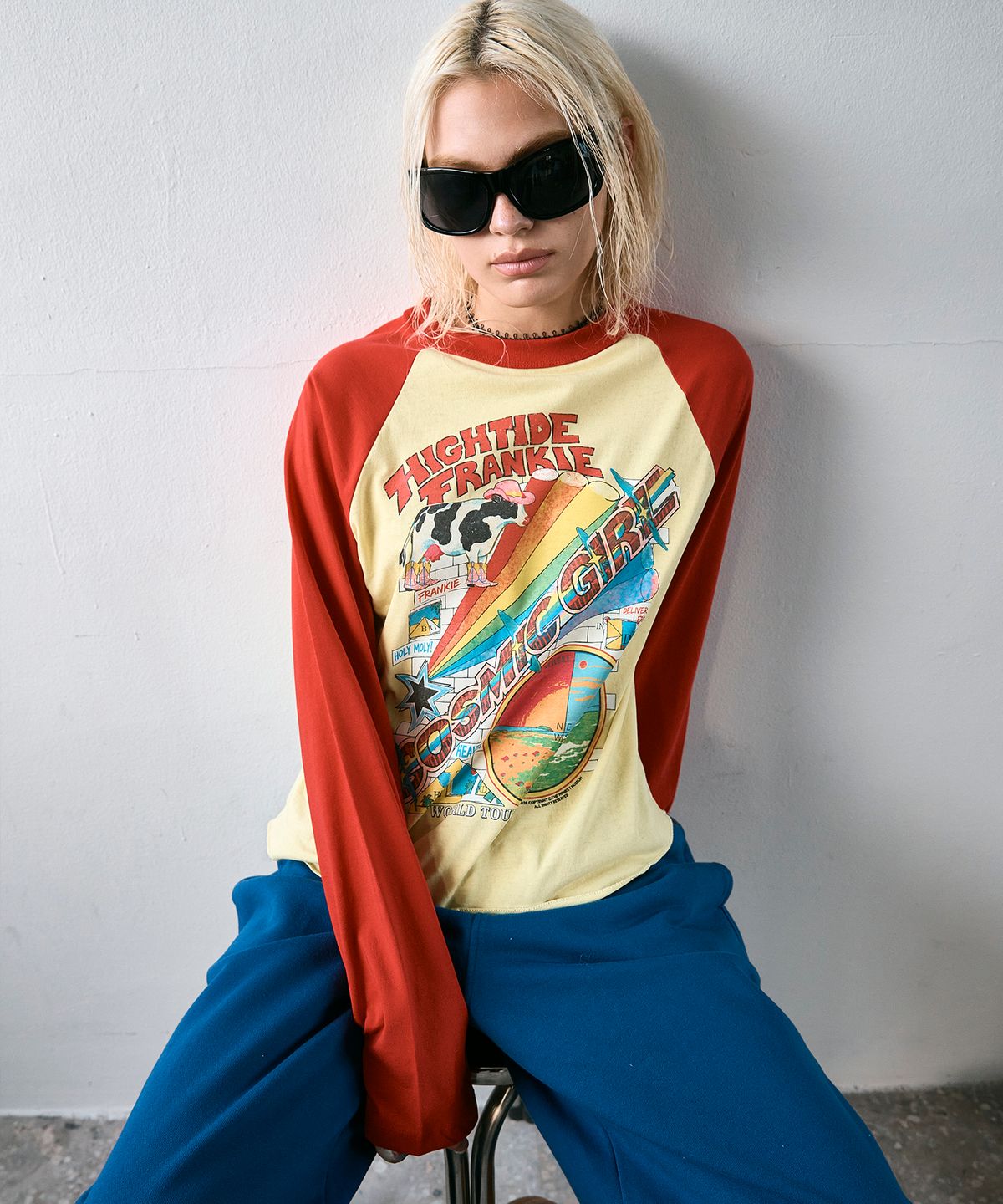 하이타이드 프랭키(HIGHTIDEFRANKIE) Cosmic Girls Band Raglan Tee Yellow