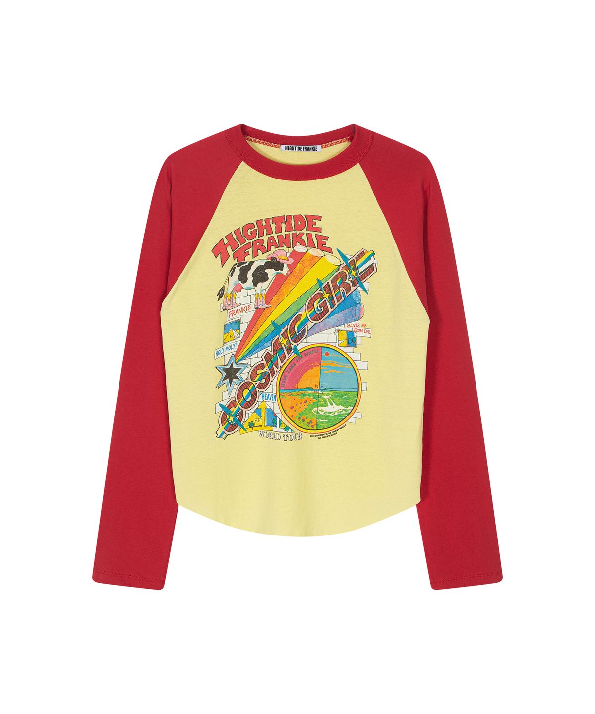 하이타이드 프랭키(HIGHTIDEFRANKIE) Cosmic Girls Band Raglan Tee Yellow