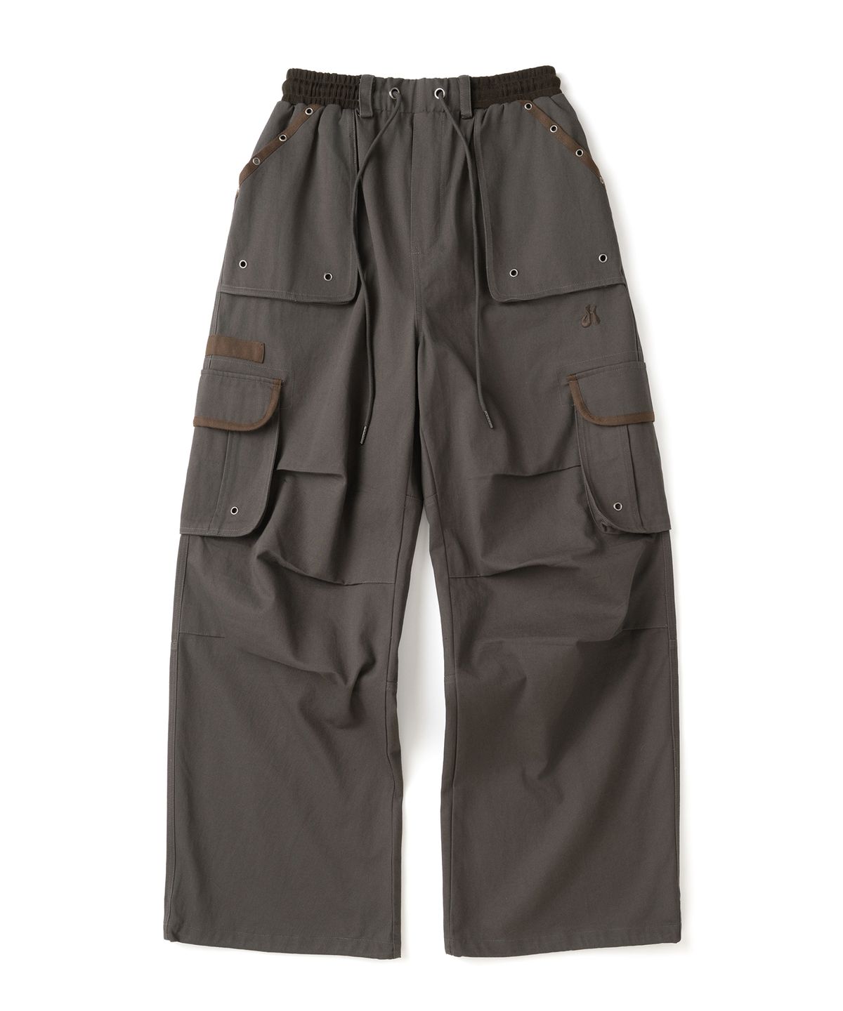 히쇼(HISYO) HISYO Lettering Parachute Cargo Pants - Brown