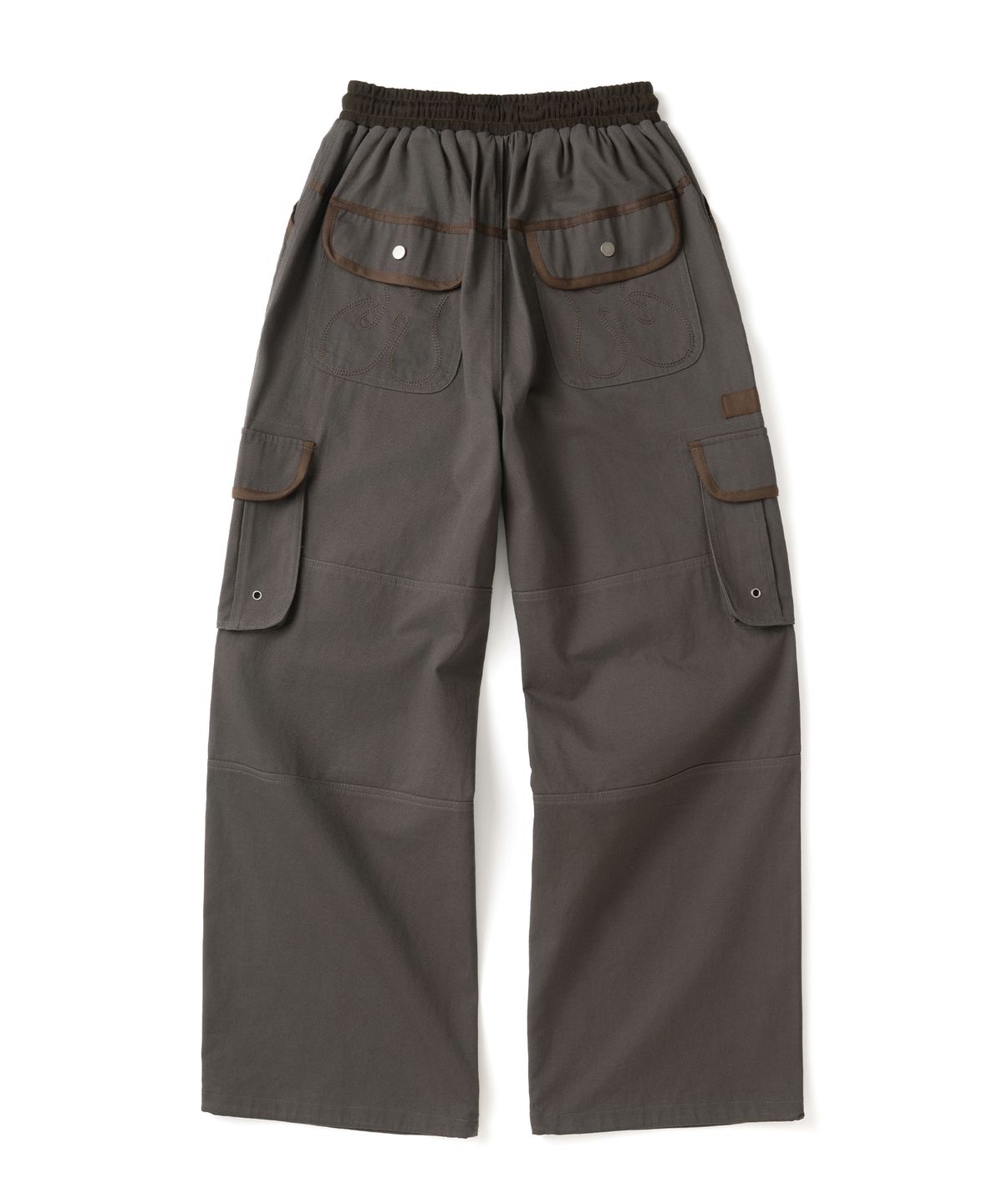 히쇼(HISYO) HISYO Lettering Parachute Cargo Pants - Brown