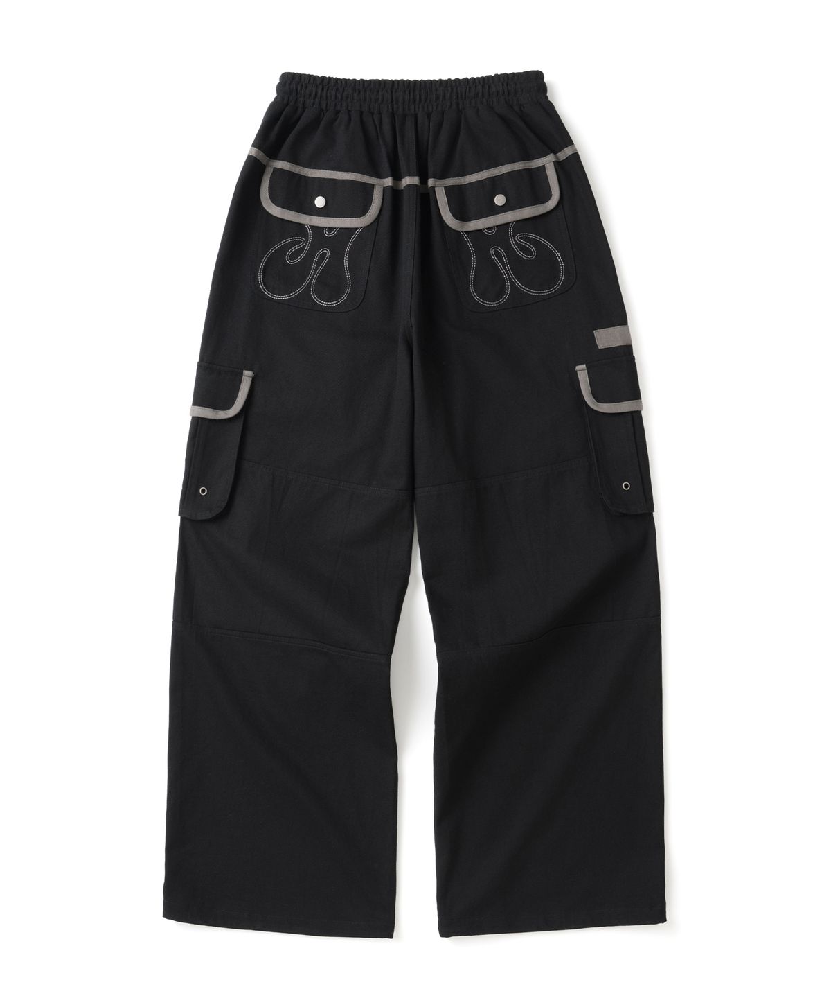 히쇼(HISYO) HISYO Lettering Parachute Cargo Pants - Black