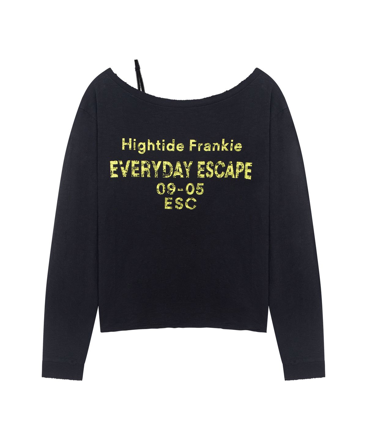 하이타이드 프랭키(HIGHTIDEFRANKIE) 0905 ESC Off-Shoulder Tee Black
