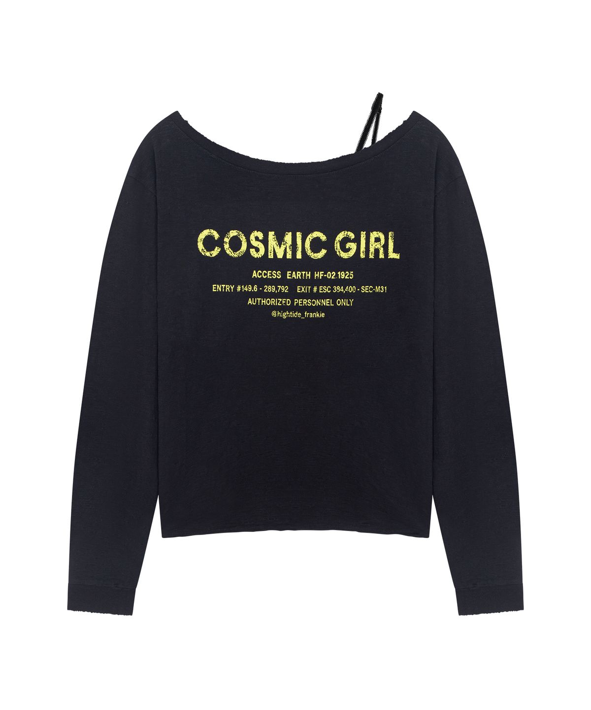 하이타이드 프랭키(HIGHTIDEFRANKIE) 0905 ESC Off-Shoulder Tee Black