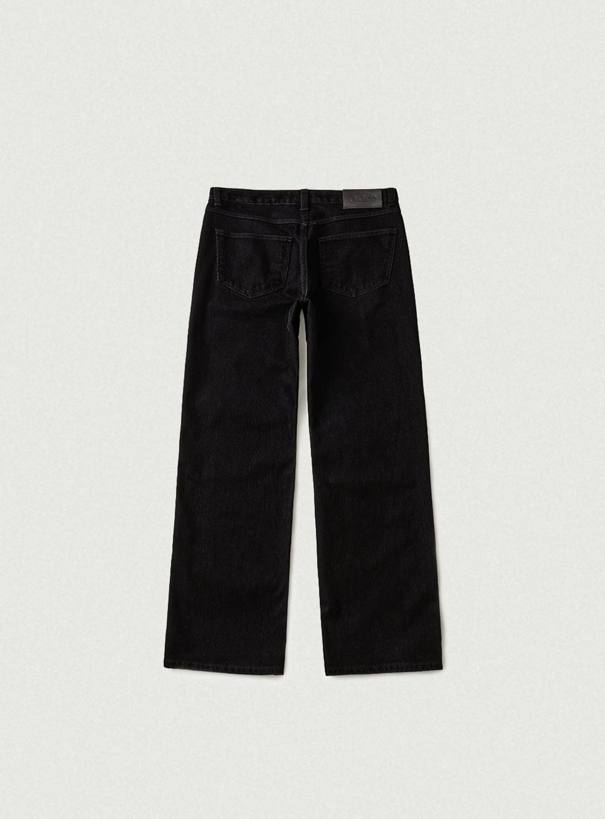 더바넷(THEBARNNET) Velvet-Rib Loose Denim Pants_Black