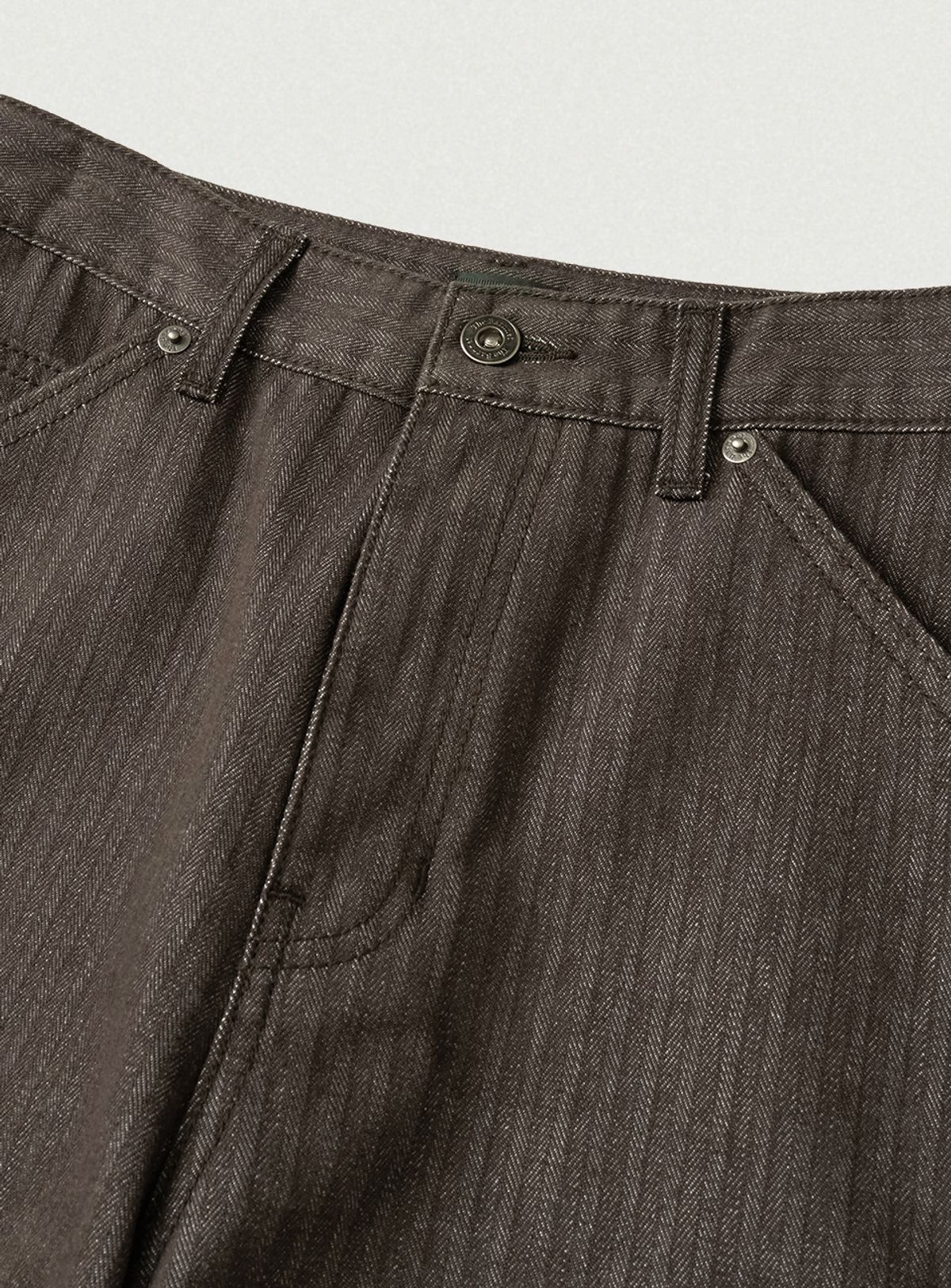더바넷(THEBARNNET) Herringbone Twill Carpenter Pants_Brown