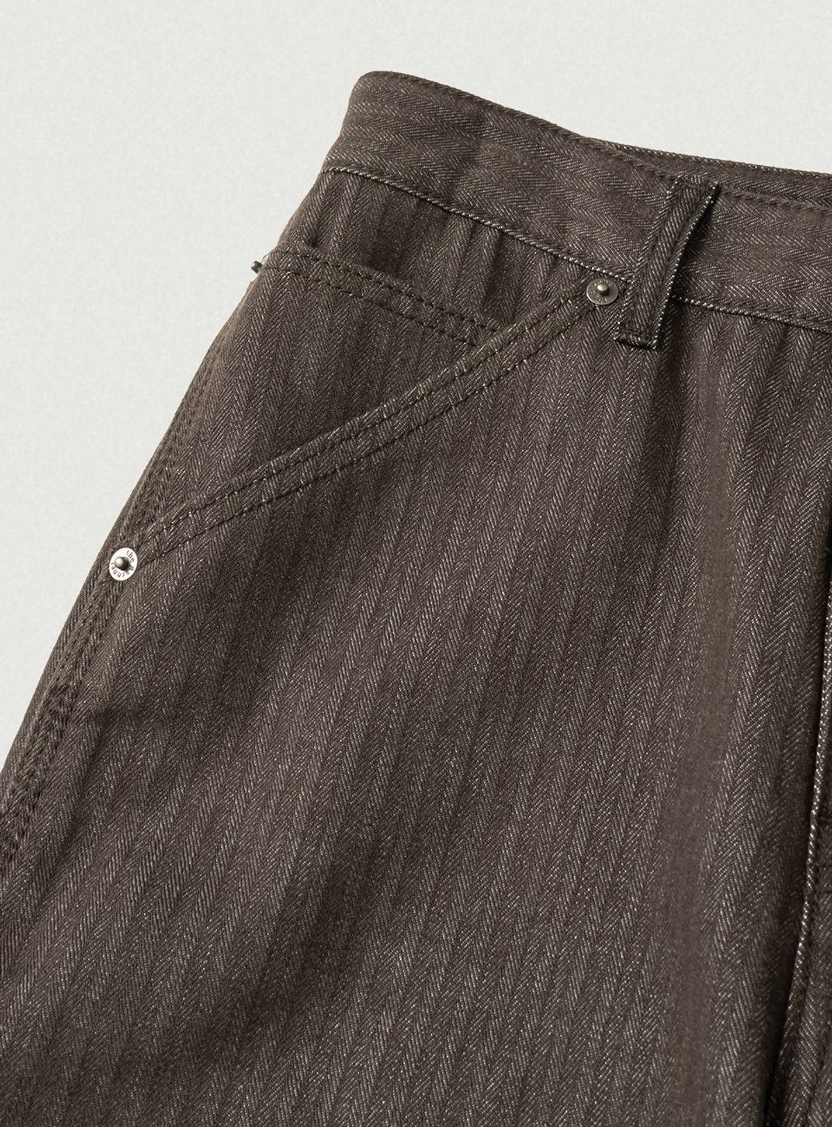 더바넷(THEBARNNET) Herringbone Twill Carpenter Pants_Brown