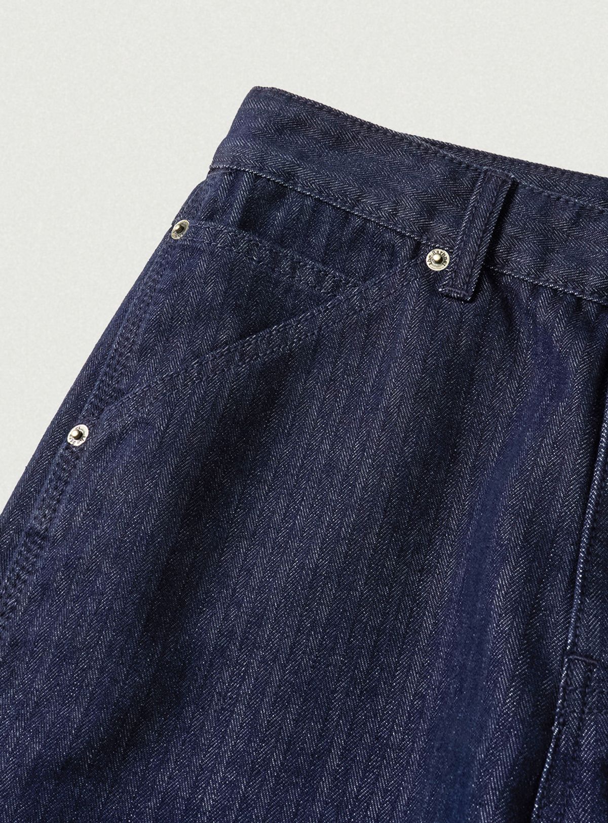 더바넷(THEBARNNET) Herringbone Twill Carpenter Pants_Indigo Blue