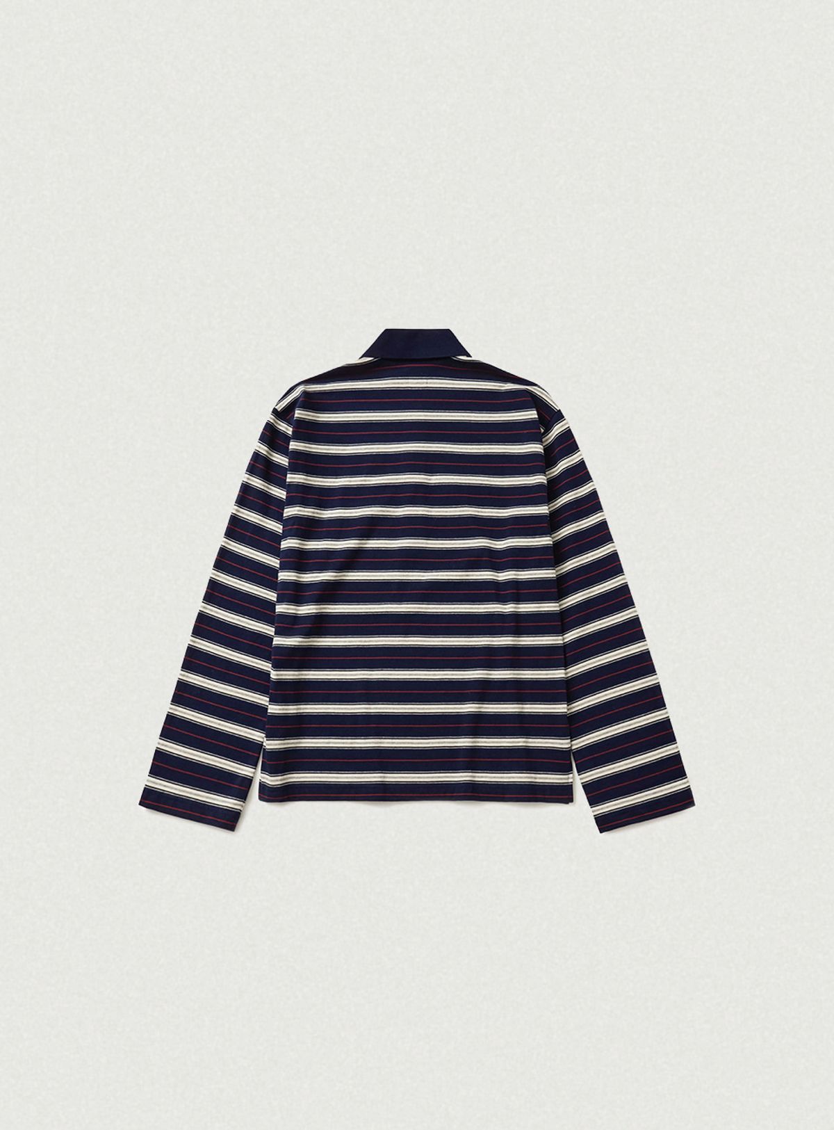 더바넷(THEBARNNET) Lang Stripe Polo Top_Navy