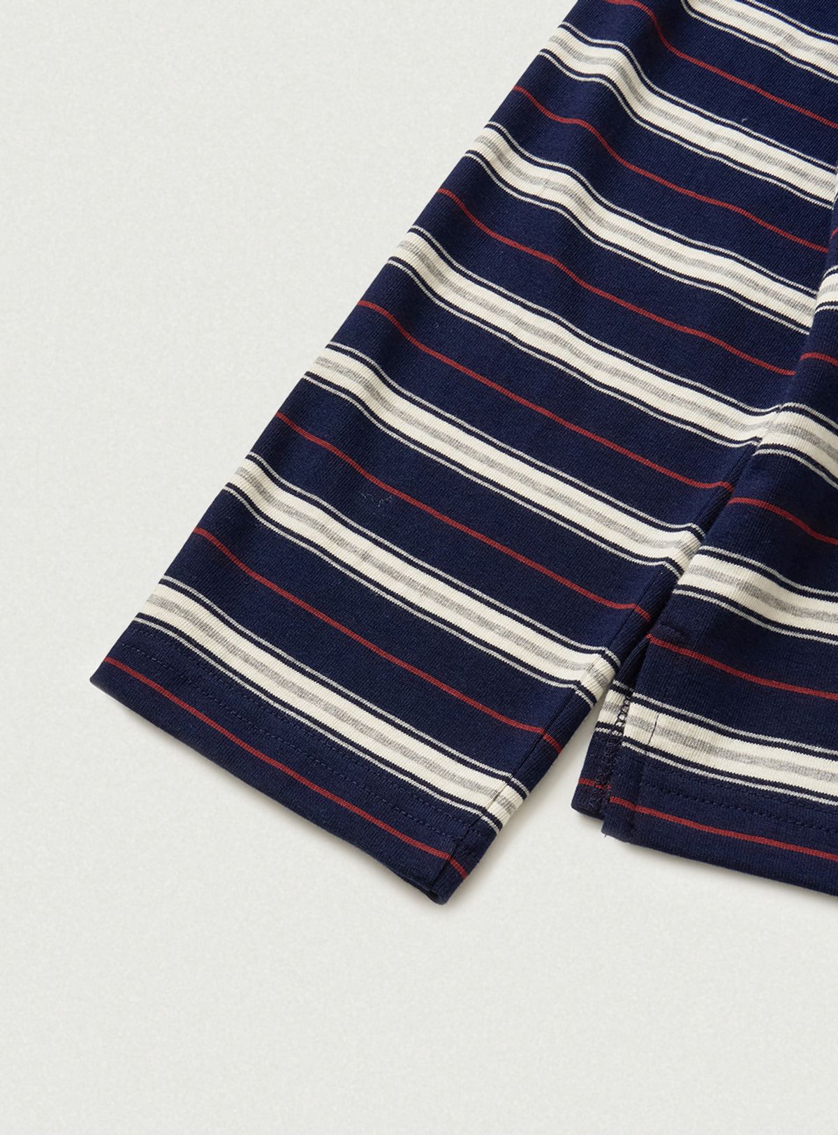 더바넷(THEBARNNET) Lang Stripe Polo Top_Navy