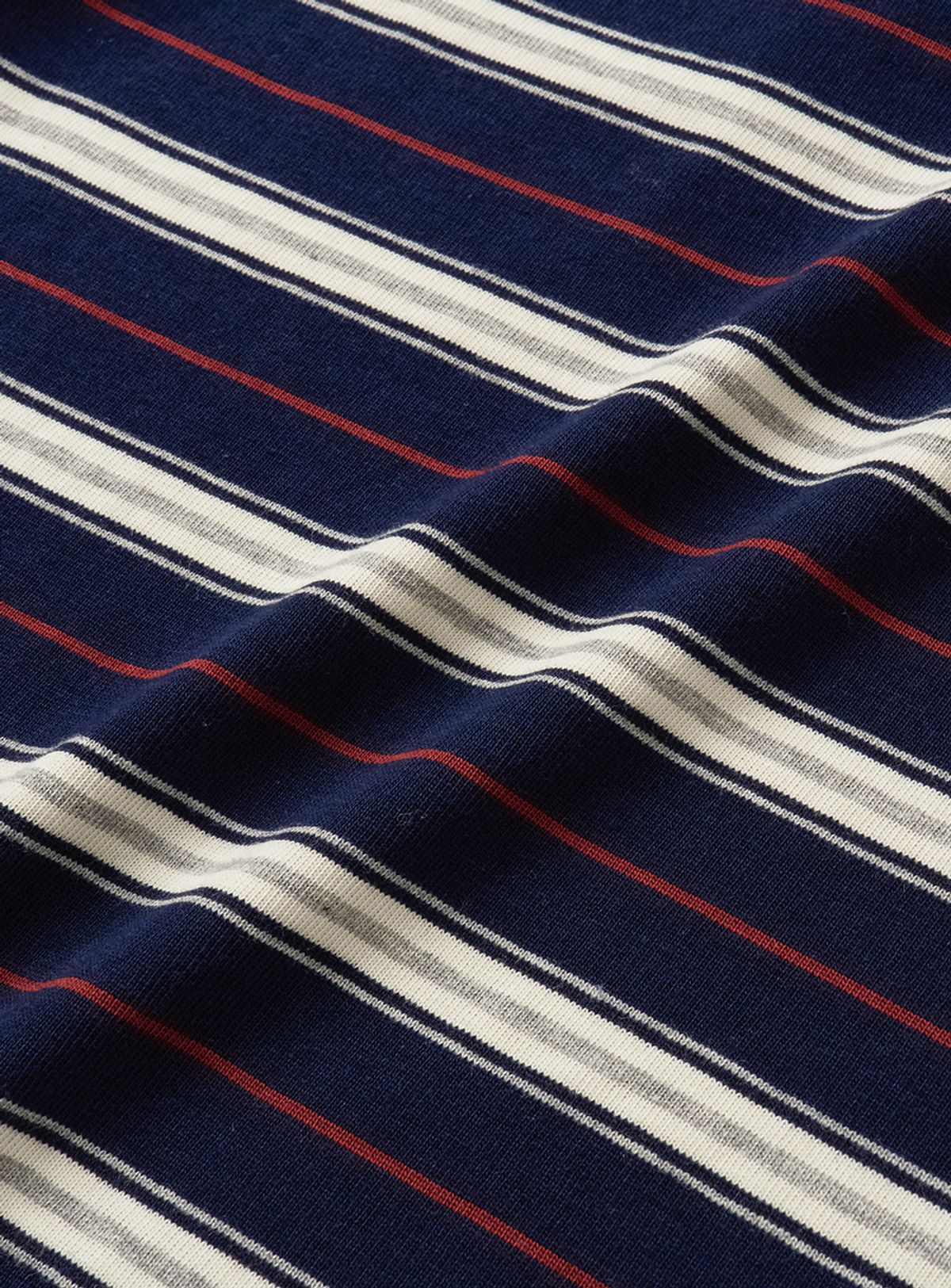 더바넷(THEBARNNET) Lang Stripe Polo Top_Navy