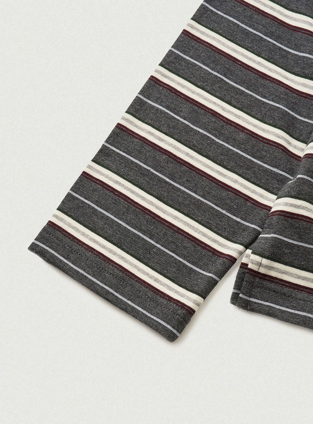 더바넷(THEBARNNET) Lang Stripe Polo Top_Grey