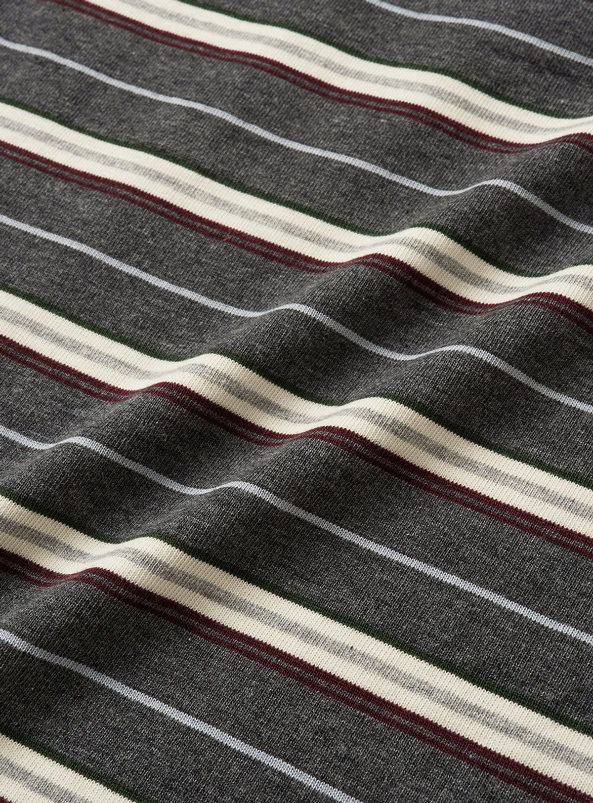 더바넷(THEBARNNET) Lang Stripe Polo Top_Grey