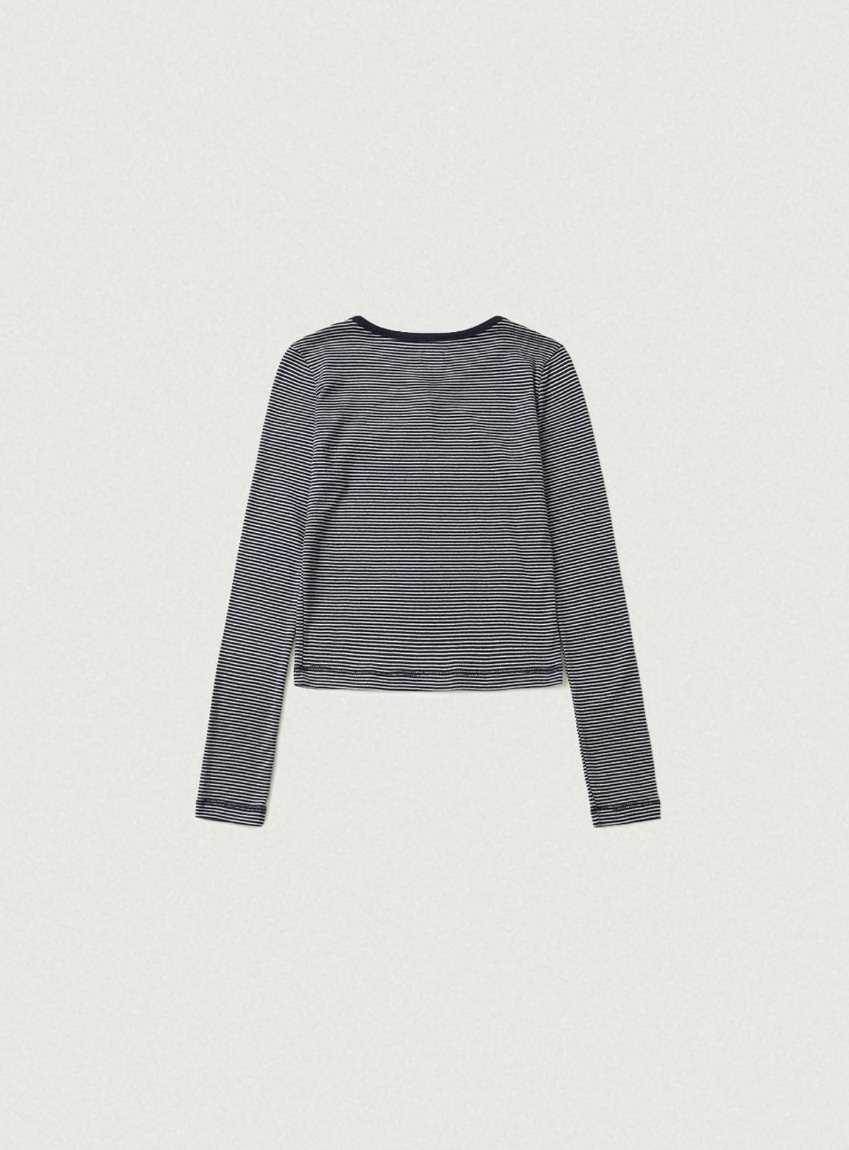 더바넷(THEBARNNET) Devon Stripe Henley T-Shirt_Navy