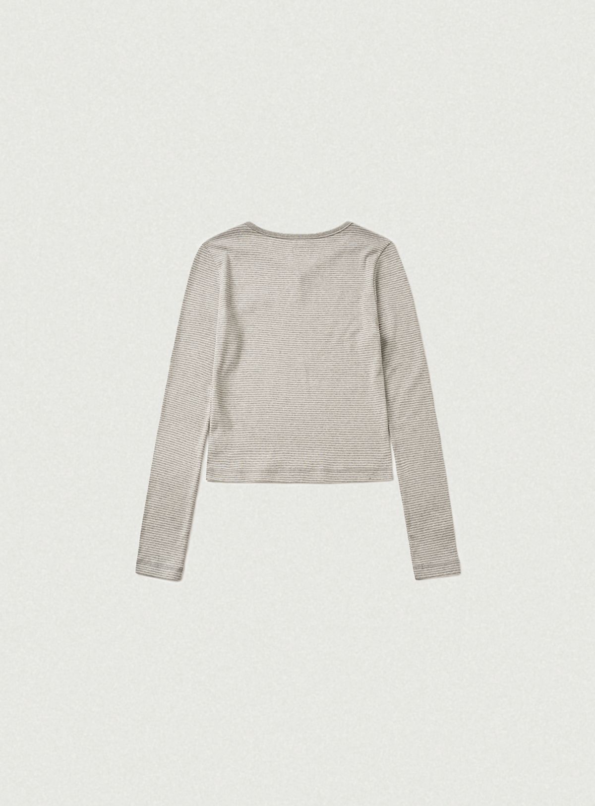 더바넷(THEBARNNET) Devon Stripe Henley T-Shirt_Grey