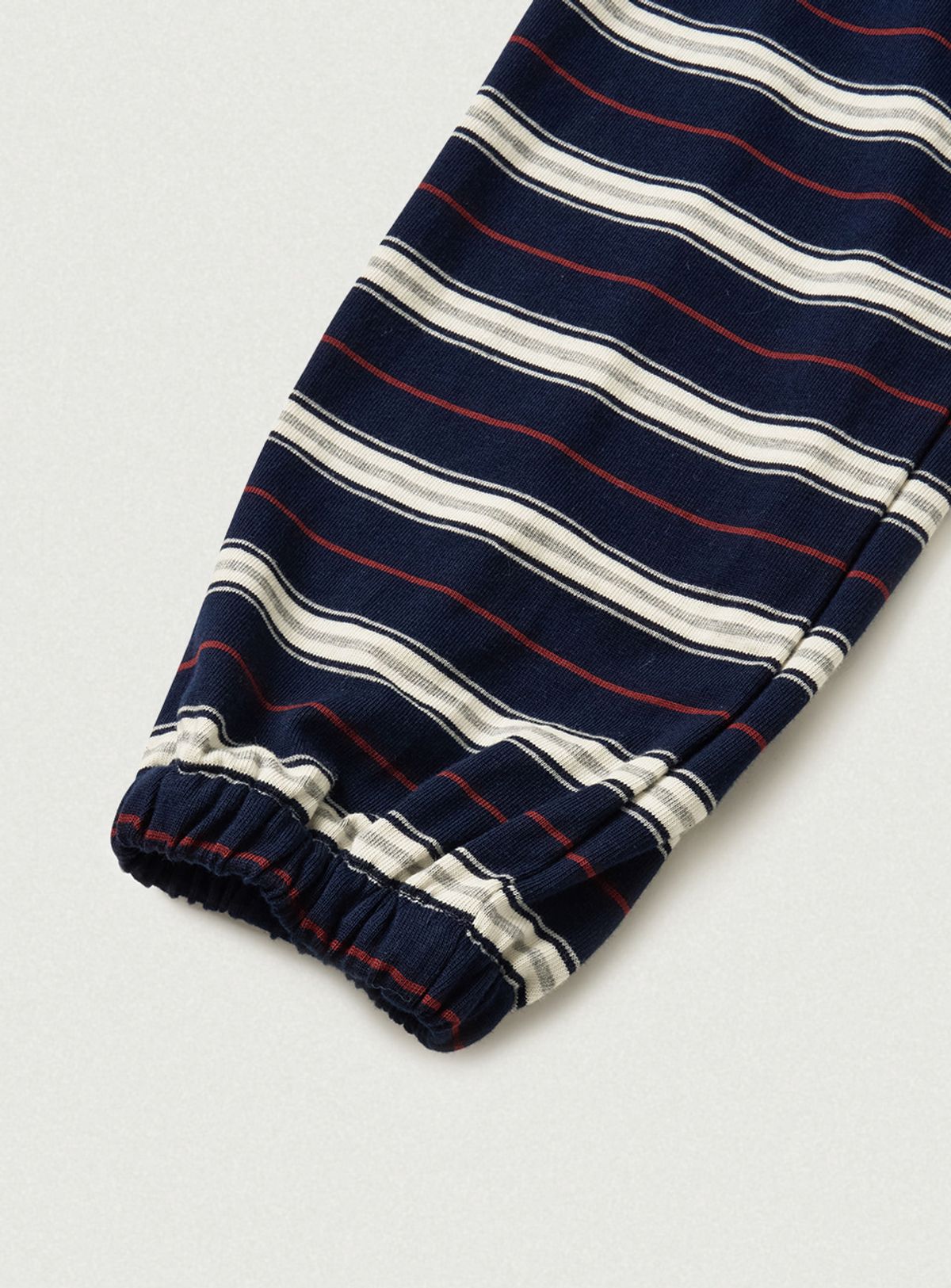 더바넷(THEBARNNET) Lang Stripe Zip-Up Hoodie_Navy