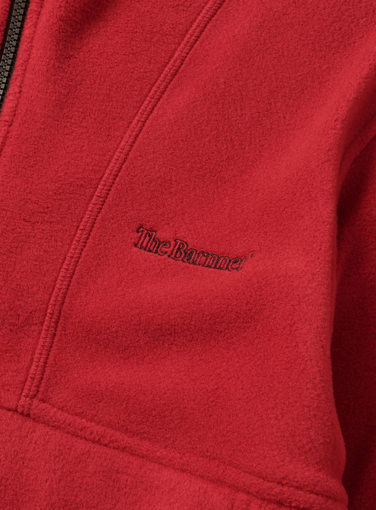 더바넷(THEBARNNET) Molten Fleece Zip-Up Hoodie_Red