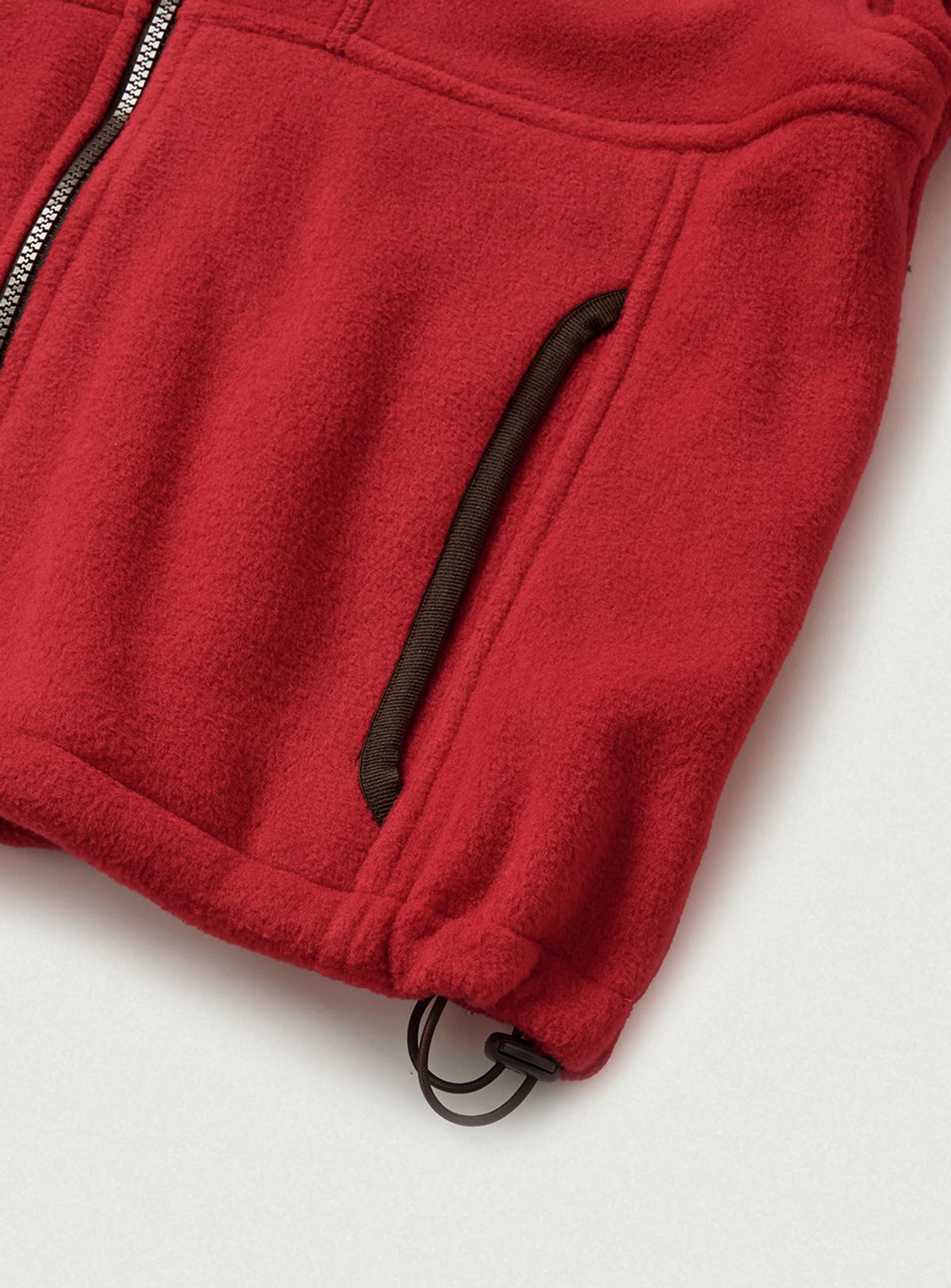 더바넷(THEBARNNET) Molten Fleece Zip-Up Hoodie_Red