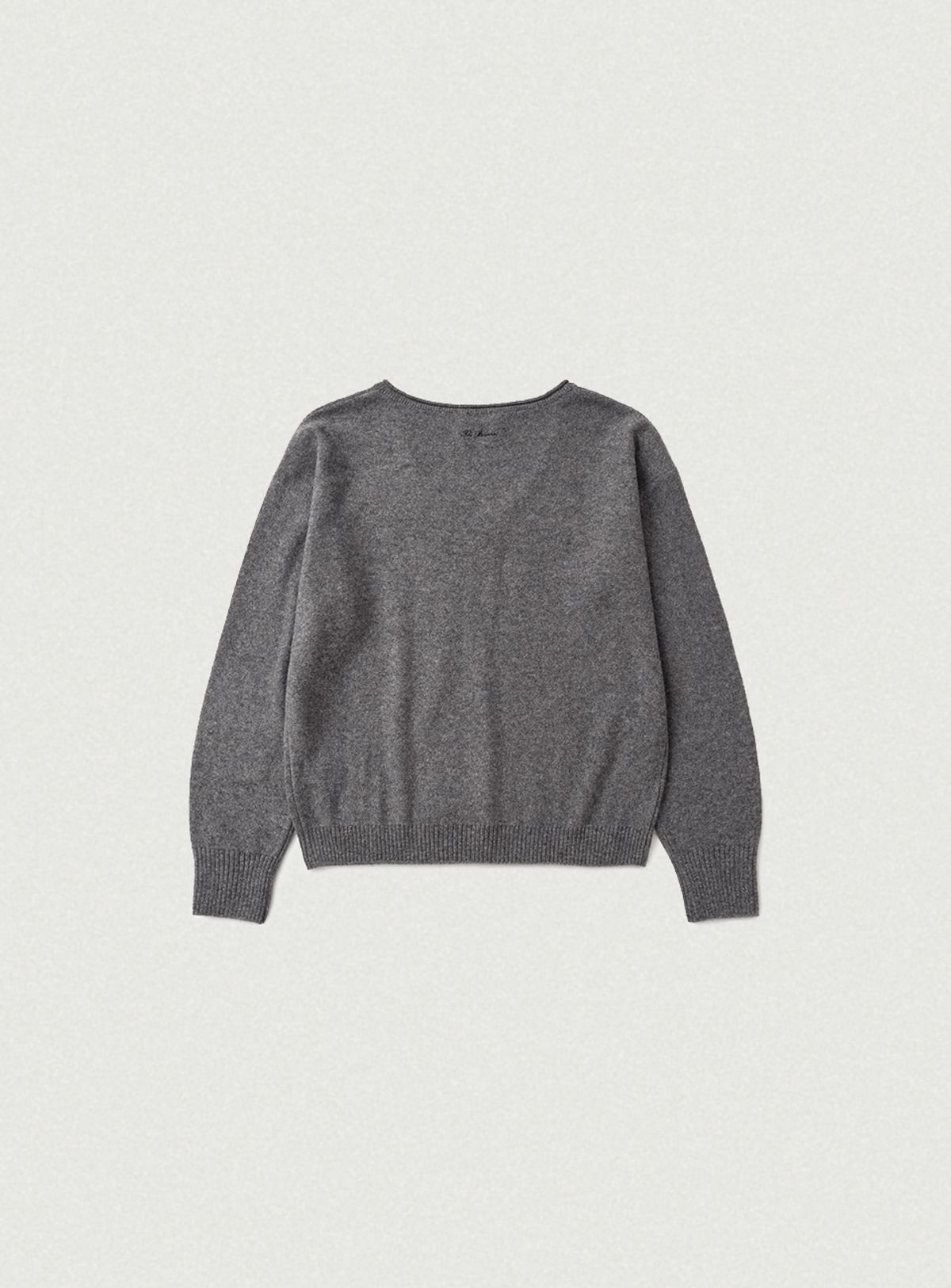 더바넷(THEBARNNET) Mild Deep V-neck Cashmere Knit_Charcoal