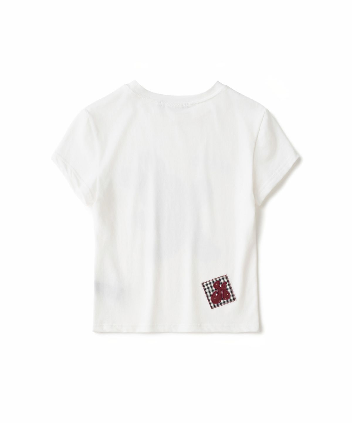 히쇼(HISYO) Symbol Check Applique T-Shirts - White