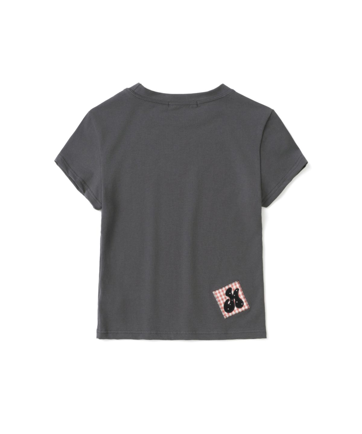 히쇼(HISYO) Symbol Check Applique T-Shirts - Charcoal