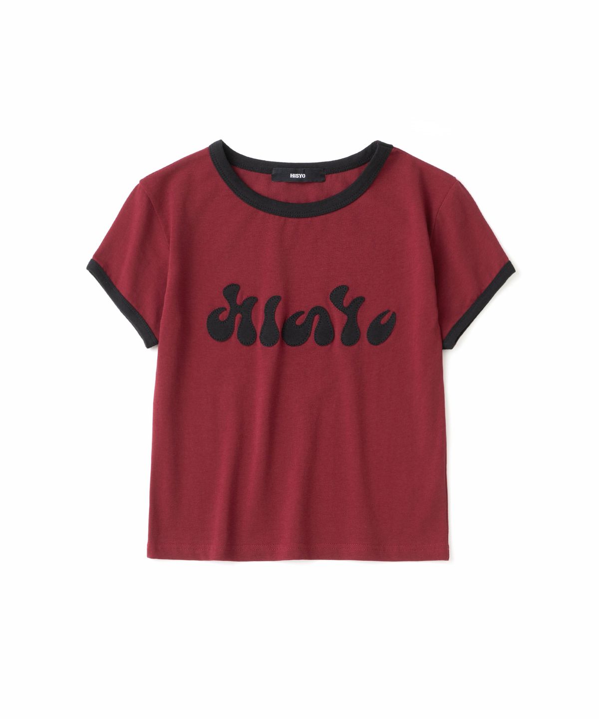 히쇼(HISYO) HISYO Fragmented Logo Ringer T-Shirts - Red