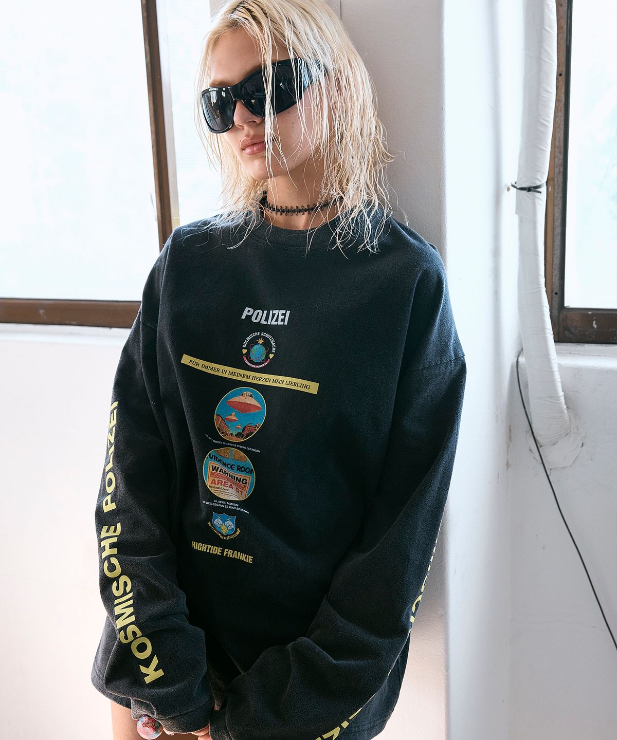 하이타이드 프랭키(HIGHTIDEFRANKIE) Cosmic Police Long Sleeve Black
