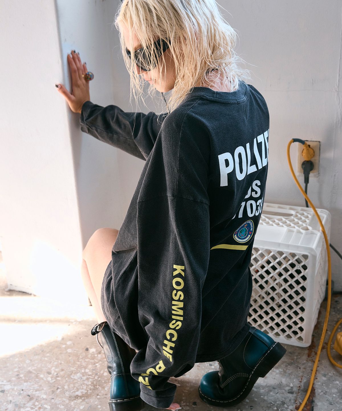 하이타이드 프랭키(HIGHTIDEFRANKIE) Cosmic Police Long Sleeve Black