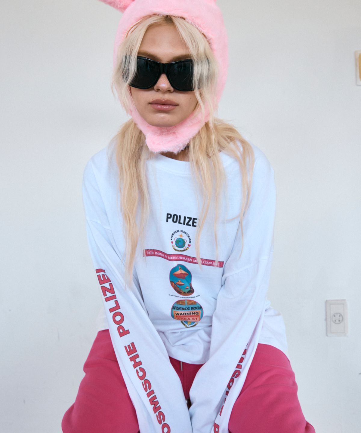 하이타이드 프랭키(HIGHTIDEFRANKIE) Cosmic Police Long Sleeve White
