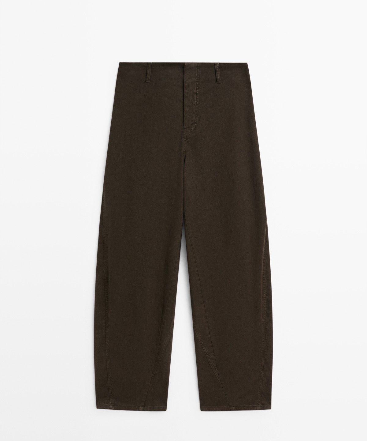 마시모두띠(MASSIMO DUTTI) 스티치 디테일 캐롯 핏 팬츠