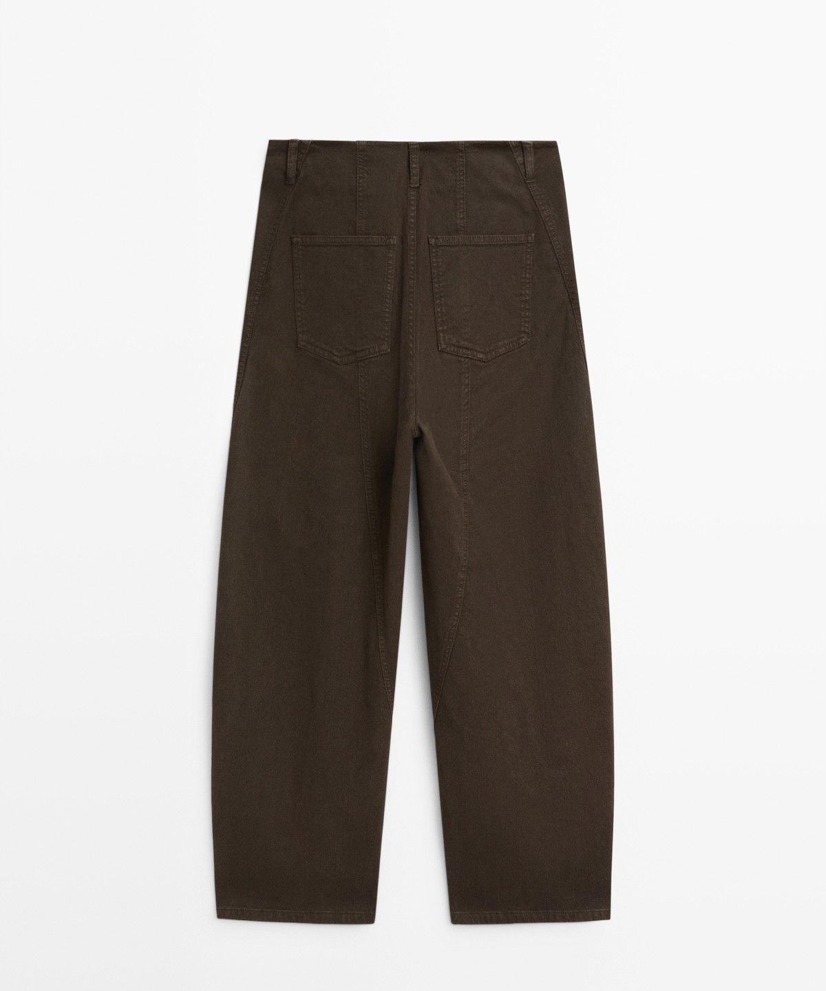 마시모두띠(MASSIMO DUTTI) 스티치 디테일 캐롯 핏 팬츠