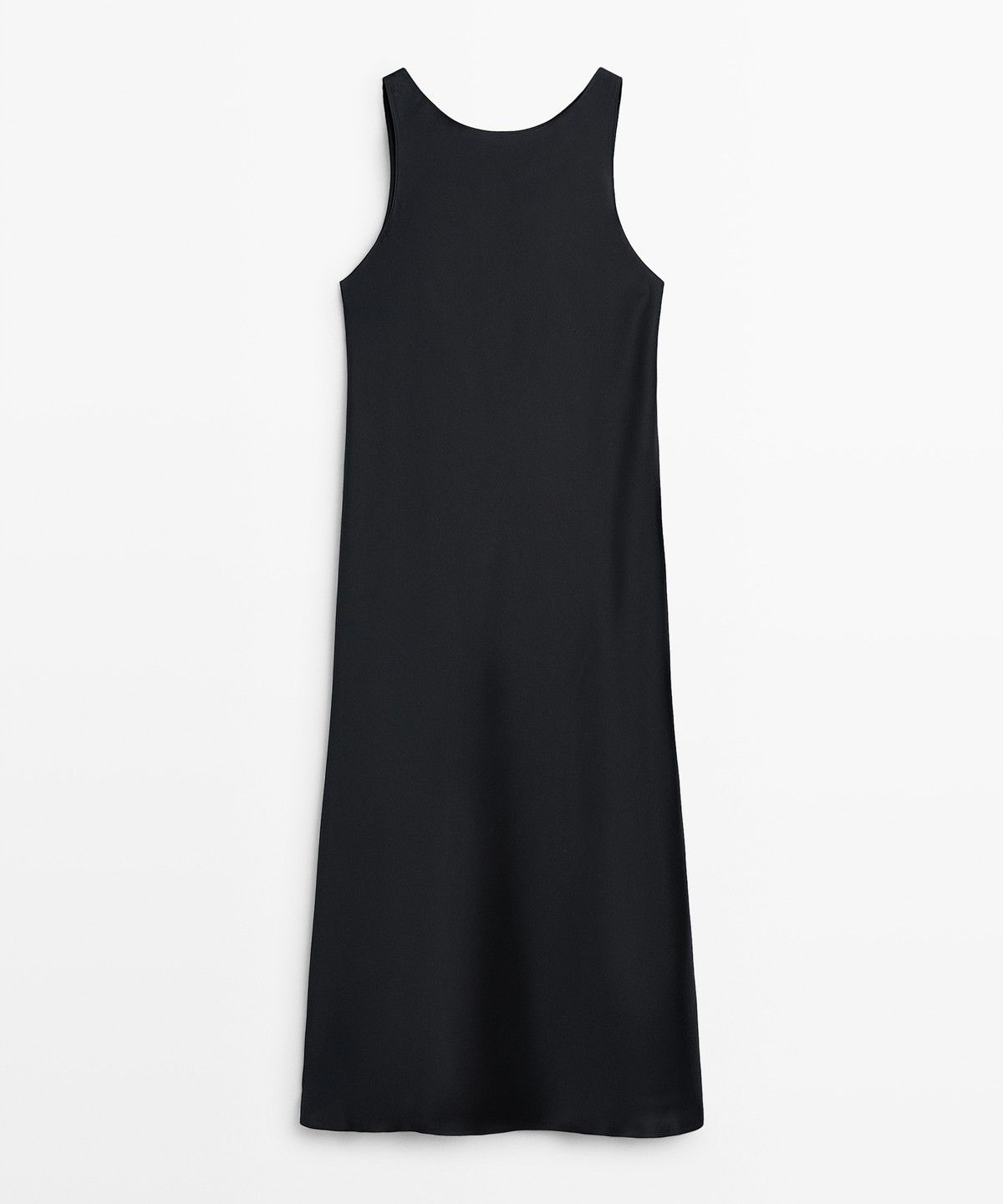 마시모두띠(MASSIMO DUTTI) 새틴 크링클 미디 원피스
