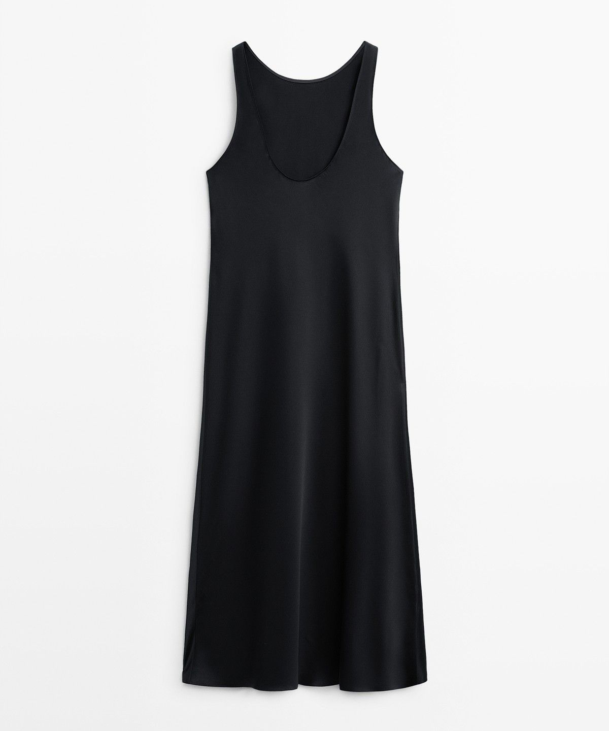 마시모두띠(MASSIMO DUTTI) 새틴 크링클 미디 원피스