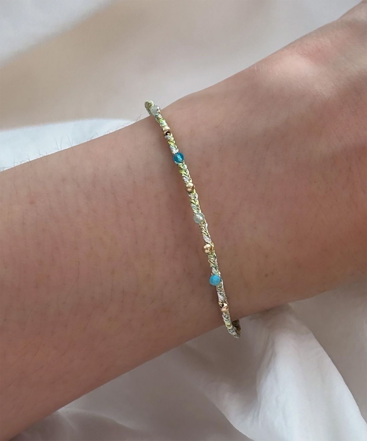 림바(RIMBA) [Leju] Handmade Velvet Bracelet - semiprecious stones