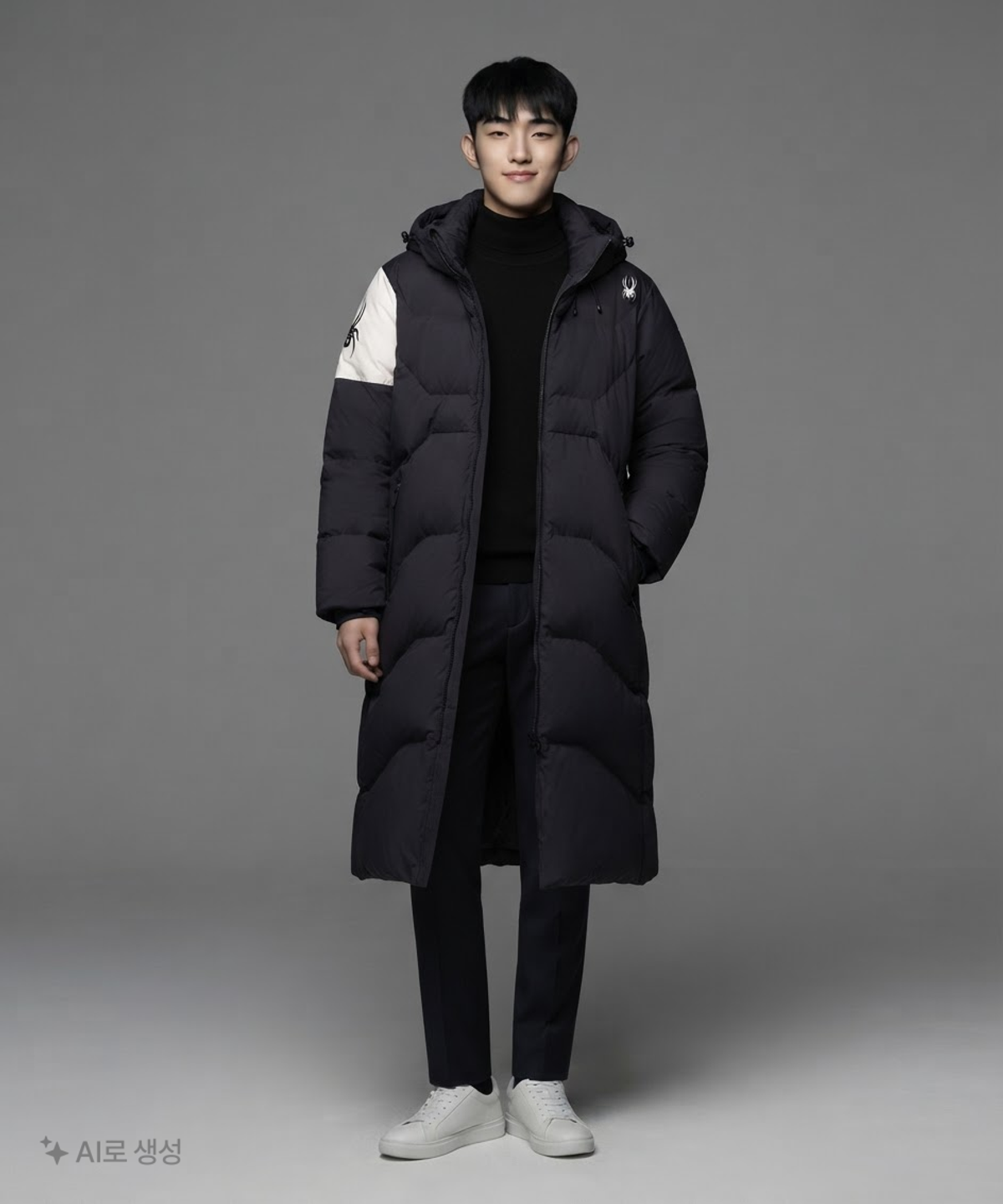 스파이더(SPYDER) 백레터링 퍼포먼스 롱다운 재킷 S