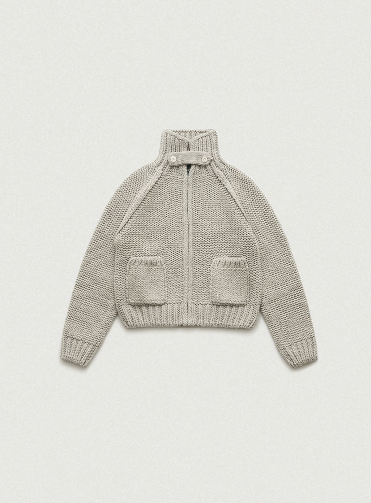 더바넷(THEBARNNET) Soap Zip-Up Knit Cardigan_Grey