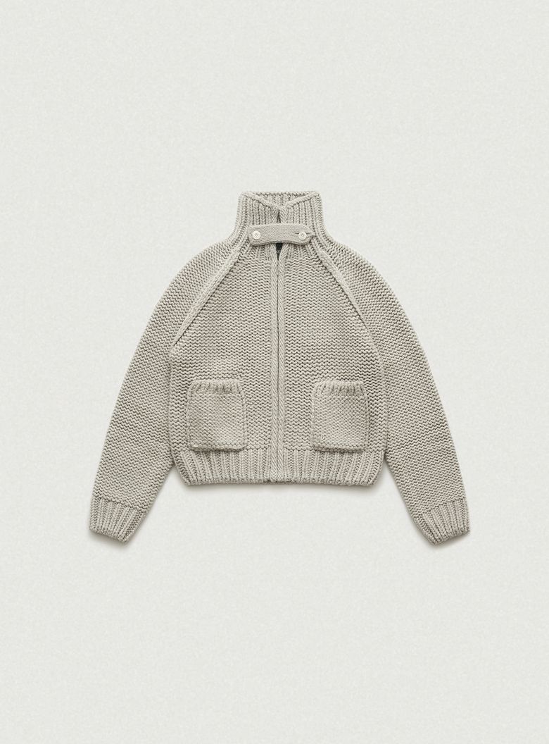 Soap Zip-Up Knit Cardigan_Grey