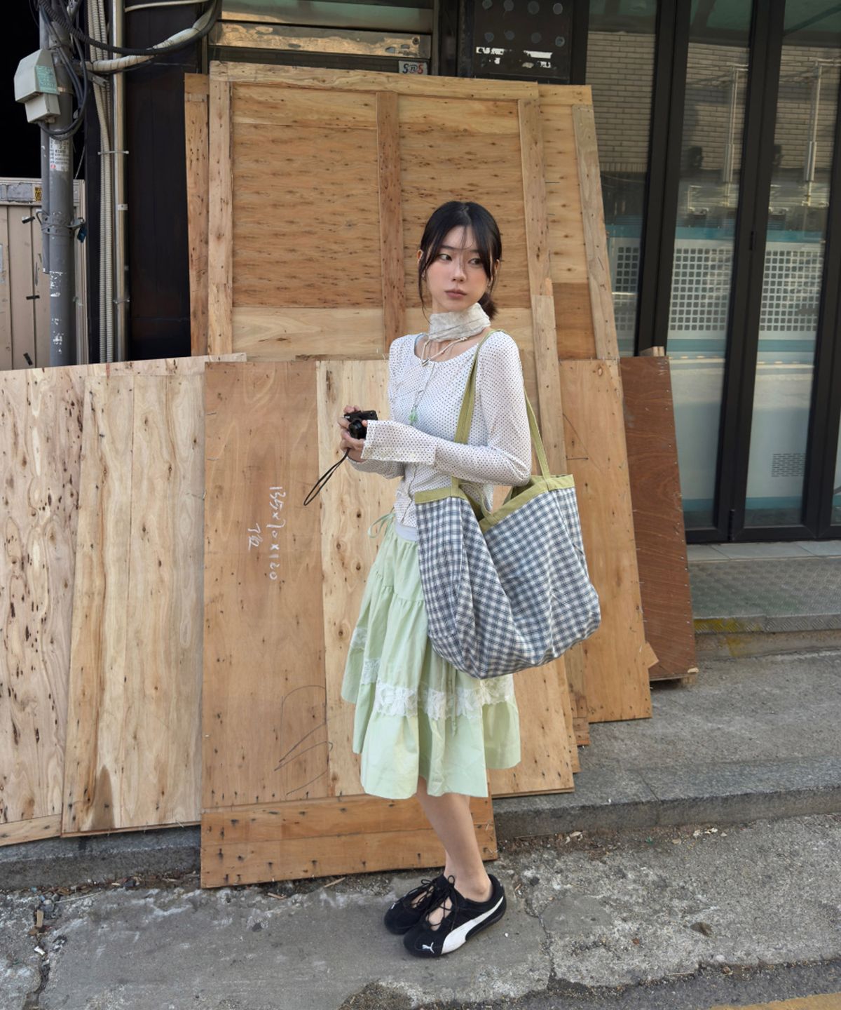 포트레이트서울(PORTRAITSEOUL) 쉬어 도트 가디건