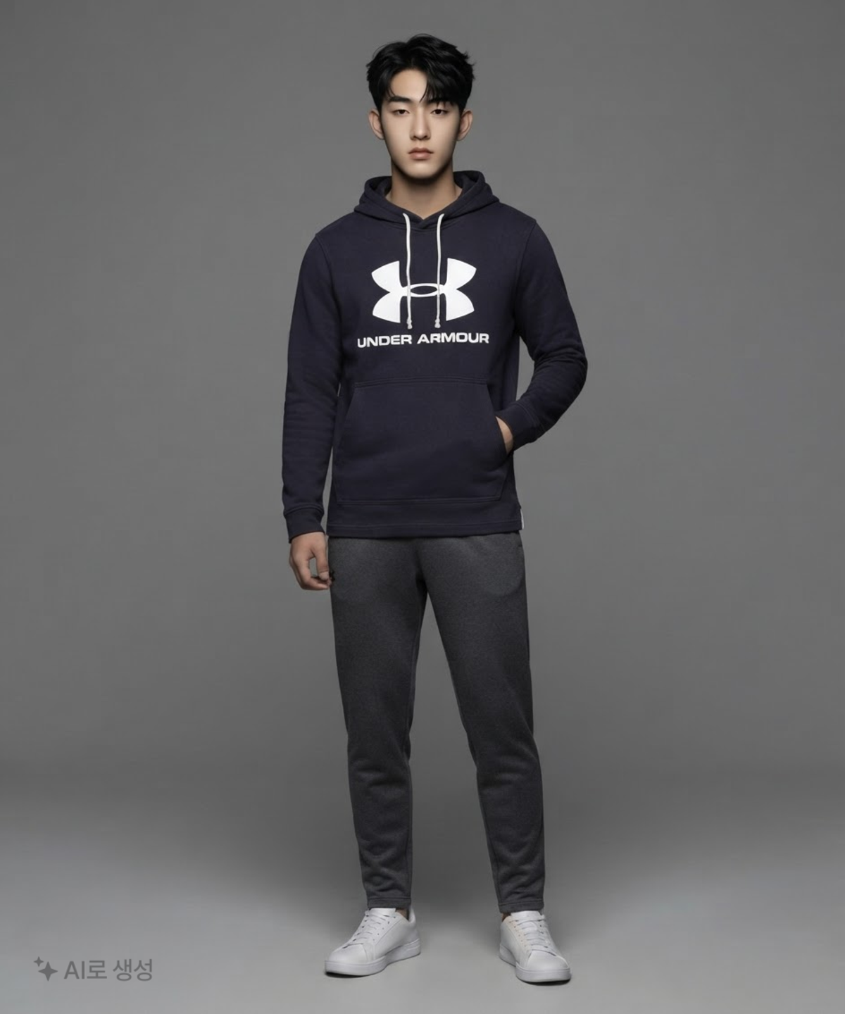 언더아머(UNDERARMOUR) UA 스포츠스타일 테리 로고 후드티 남성용 XS