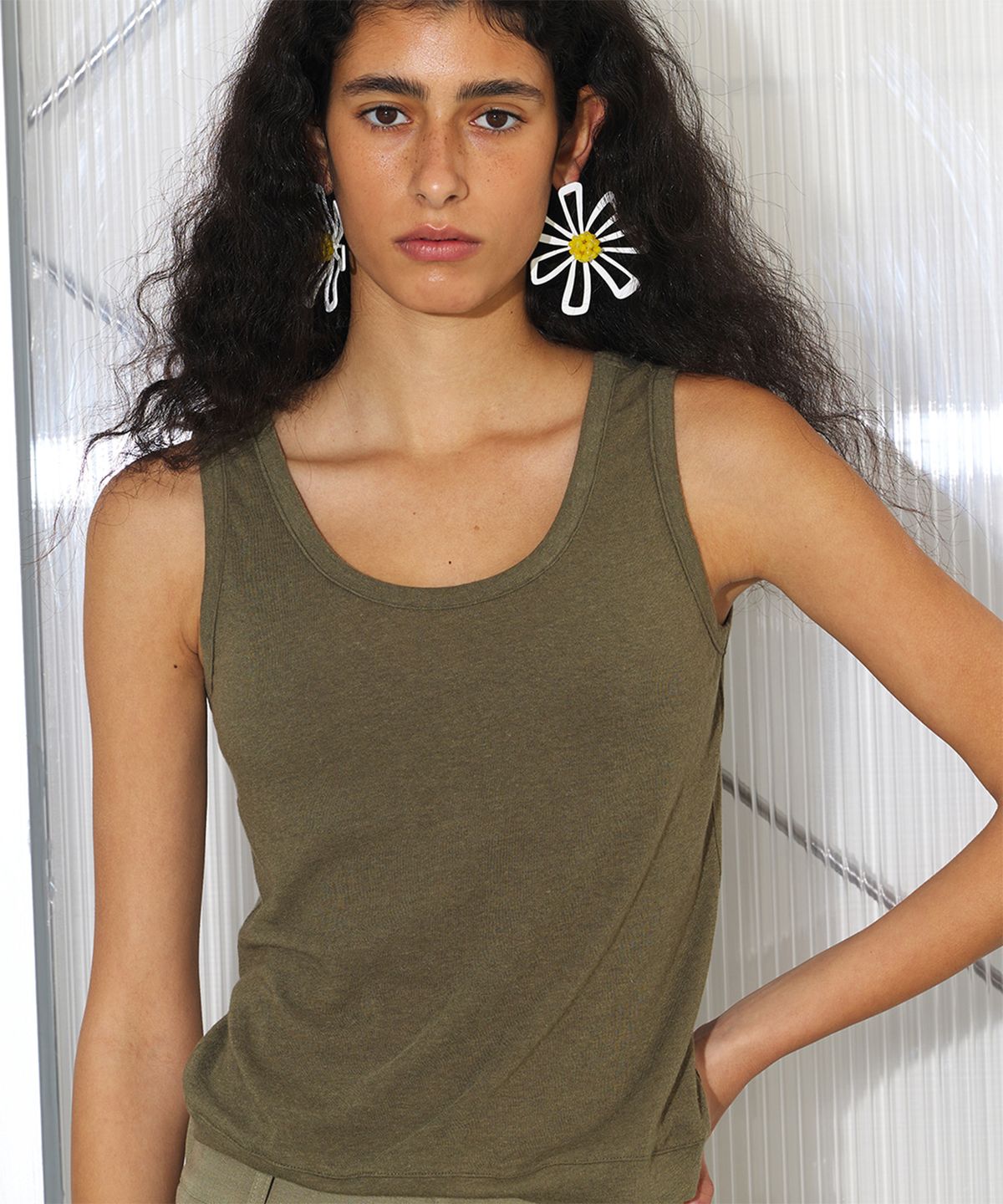 지지비샤(JIJIVISHA) MORISH SLACKS (KHAKI)