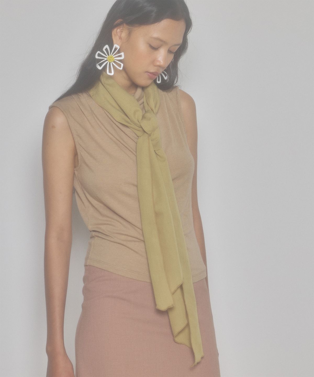 지지비샤(JIJIVISHA) IRIS SCARF (MUSTARD)