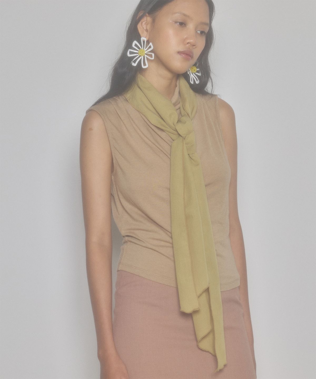 지지비샤(JIJIVISHA) IRIS SCARF (MUSTARD)