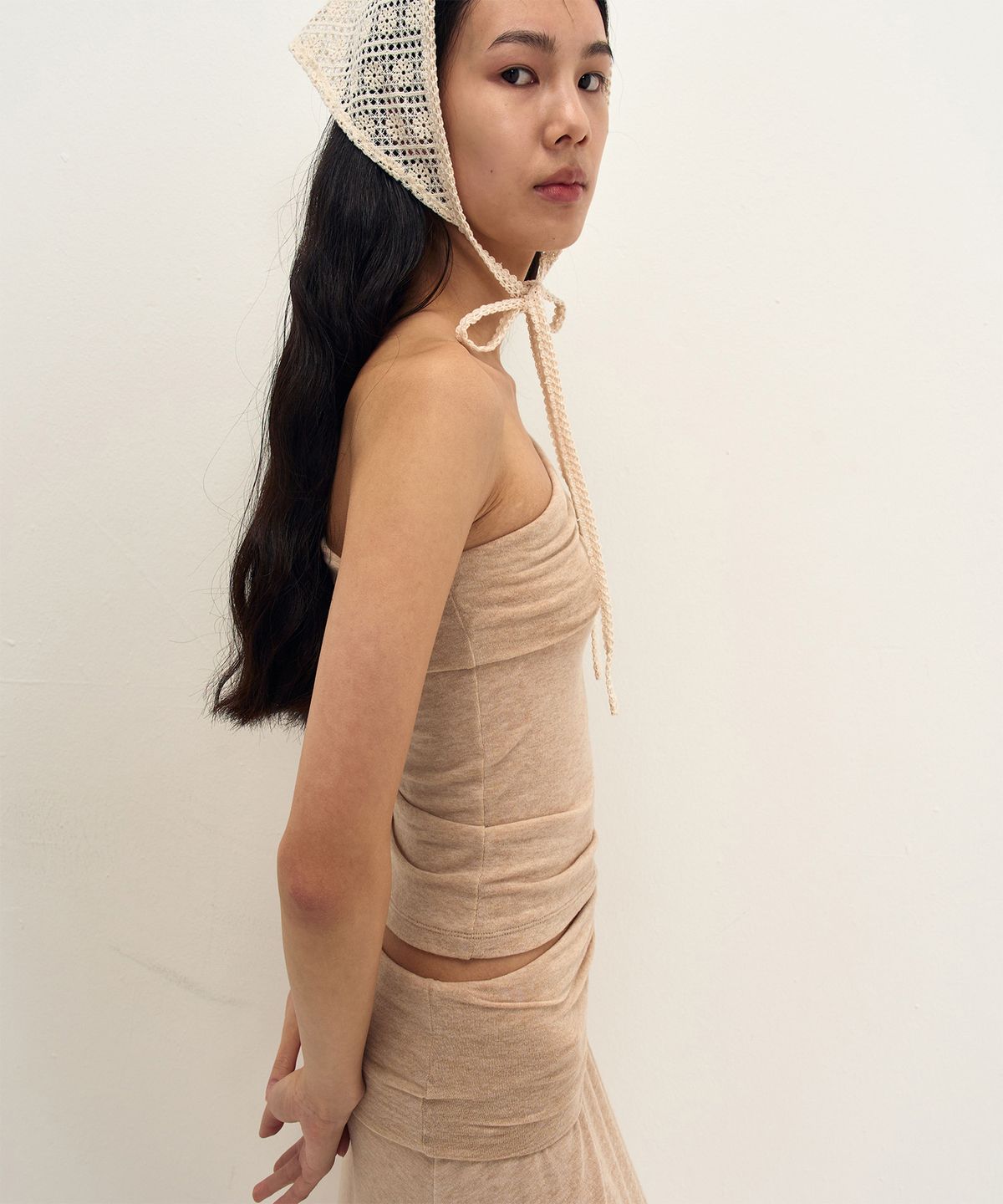 지지비샤(JIJIVISHA) EMILY KNIT SCARF (IVORY)