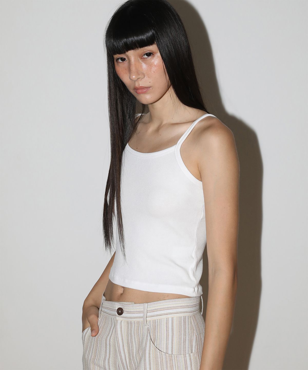 지지비샤(JIJIVISHA) RIO STRIPE PANTS (WHITE)