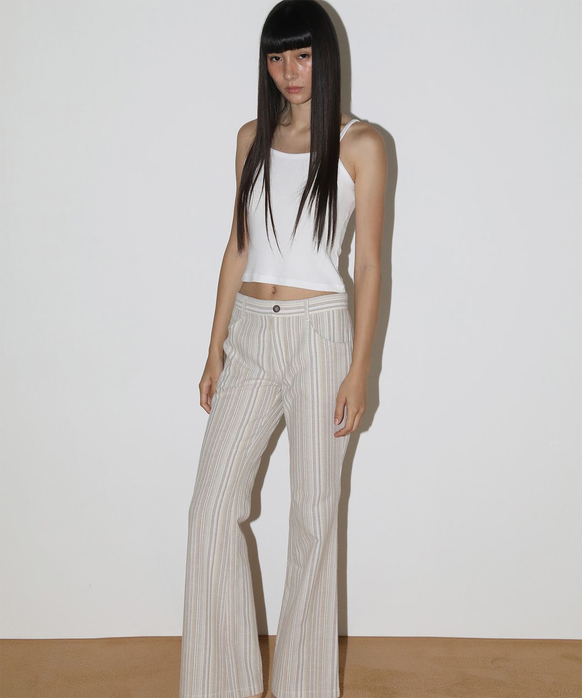 지지비샤(JIJIVISHA) RIO STRIPE PANTS (WHITE)