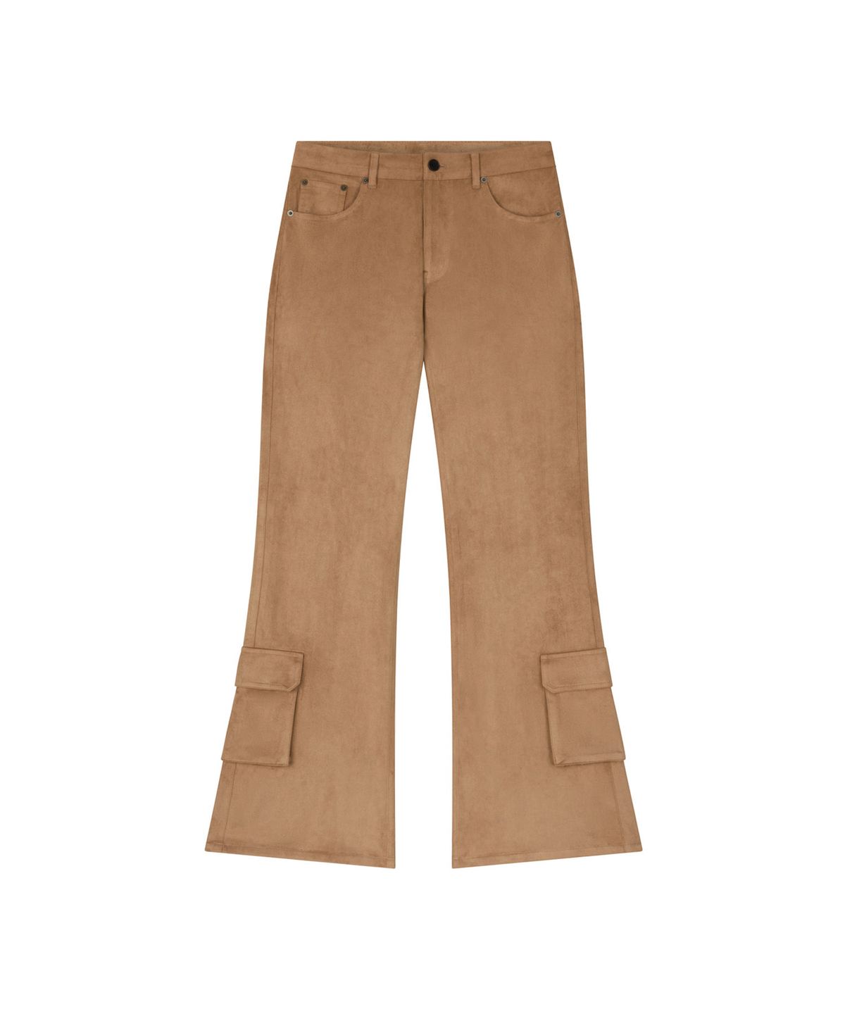 지지비샤(JIJIVISHA) SUEDE CARGO PANTS (CAMEL)