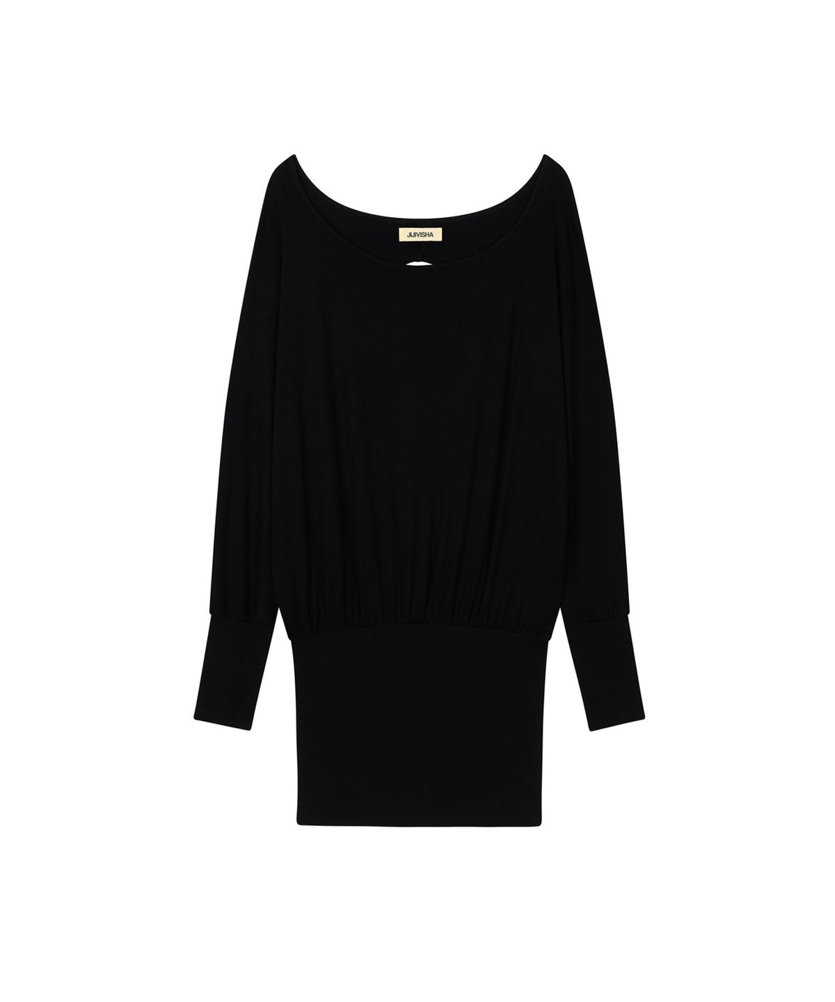 지지비샤(JIJIVISHA) BACKLESS LONG SLEEVE TEE (BLACK)