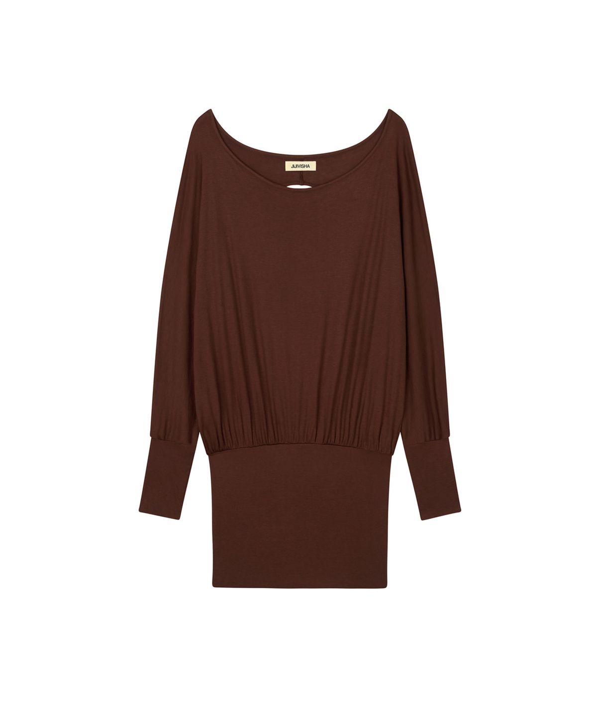 지지비샤(JIJIVISHA) BACKLESS LONG SLEEVE TEE (BROWN)